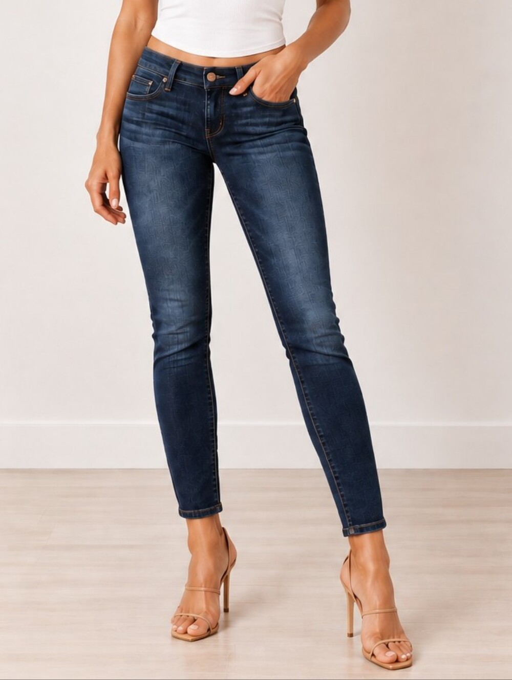 MOTHER The Looker Here Kitty Kitty Dark Wash Skinny Denim Jeans (Size: 26)
